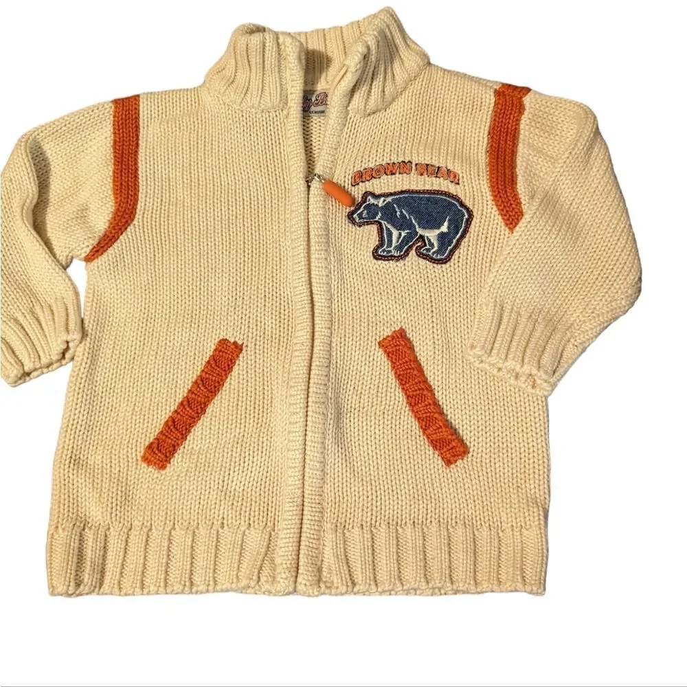 Buddy Boys vintage infant knit cardigan sweater jacket size 12 months